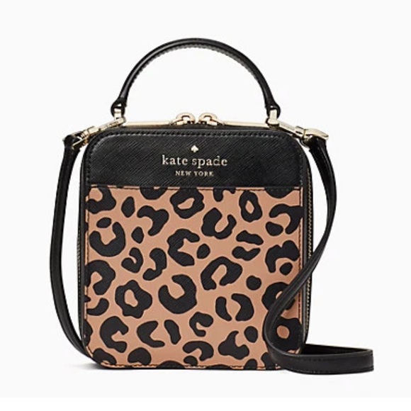 Kate Spade daisy graphic leopard vanity crossbody - Picture 4 of 16